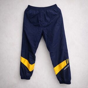 Vintage Adidas Track Pants – Navy / Yellow Colorblock – Elastic Cuff